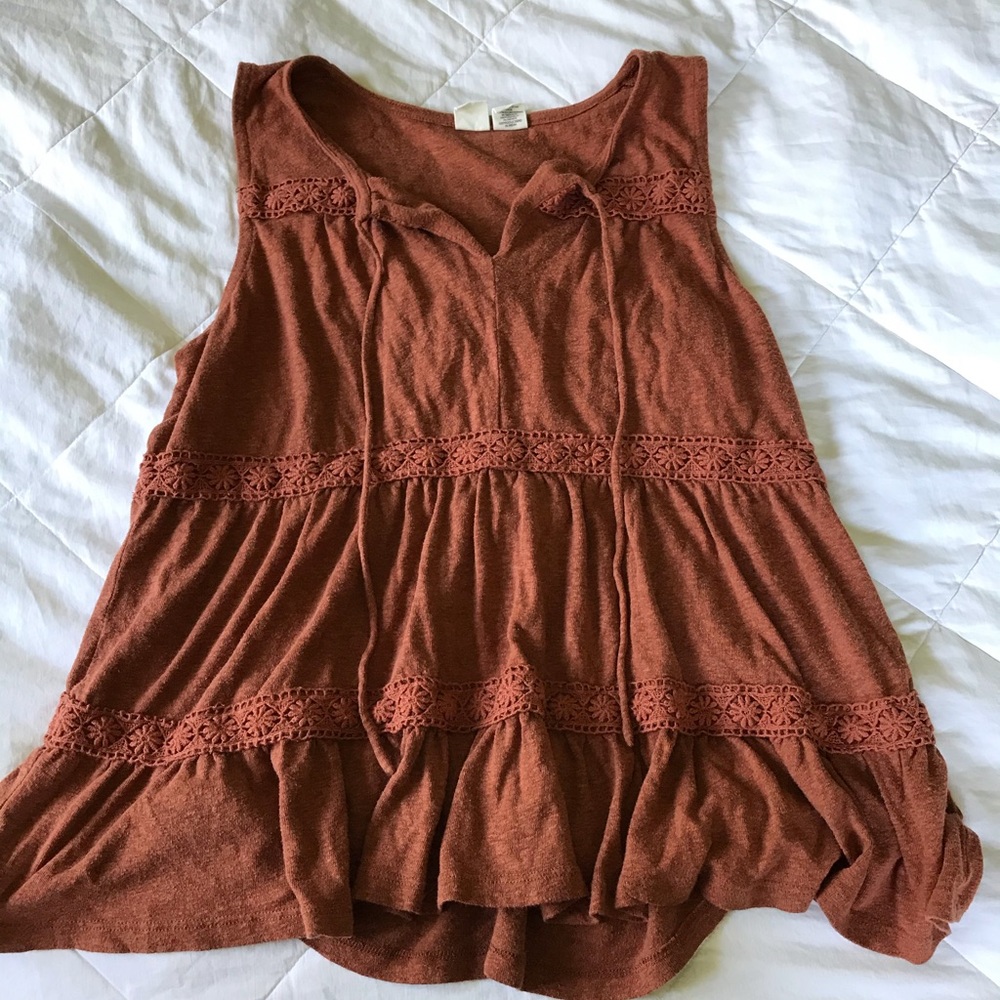 Artisan Ny rust orange tank top